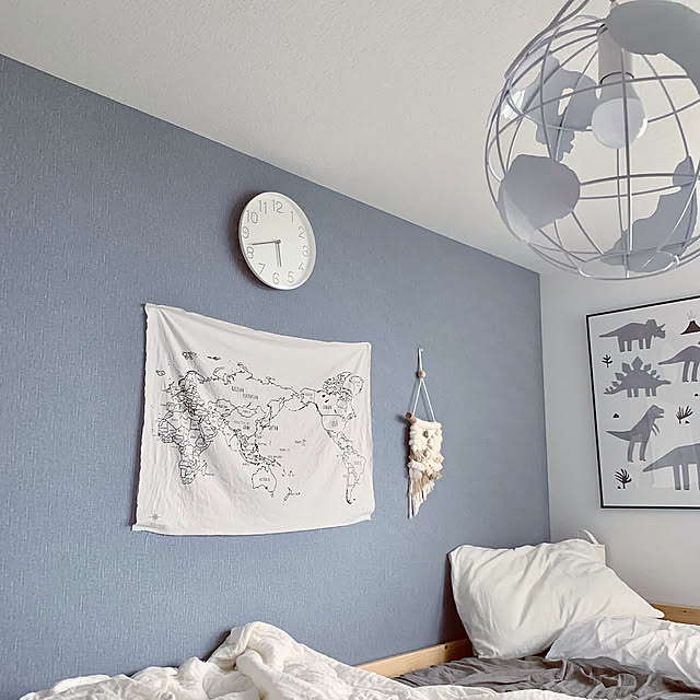 On Walls,タペストリー,時計,掛け時計,IKEA,子供部屋,子どもと暮らす Minteaの部屋