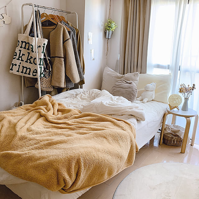 1Rでも諦めない,フェイクグリーン,ワンルーム,ナチュラル,1R,一人暮らし,見せる収納,Bedroom maの部屋