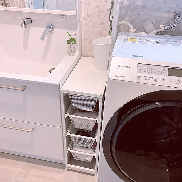 Panasonic洗濯機,IKEA JONAXEL,IKEA,オクターブ,洗面台,TOTO,デッドスペース,Bathroom maronの部屋
