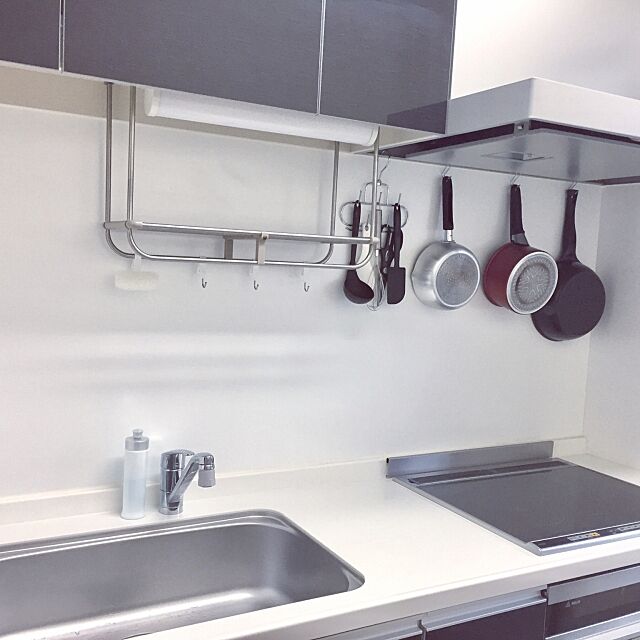 Kitchen,白黒化,ミニマル,ものを置かない koalanの部屋