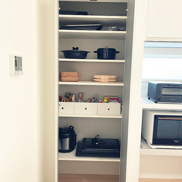 My Shelf,パントリー収納,モノトーン,シンプルインテリア,パナホーム,物が少ない家,パナソニックホームズ,きれいに保つ aoipisuke1010の部屋