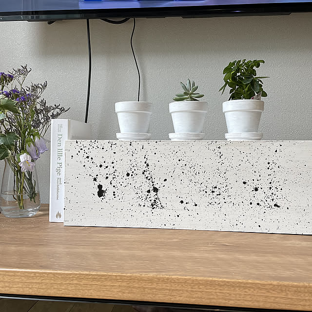 植木鉢リメイク,植木鉢,ダイソーリメイク,ダイソー雑貨,ダイソー,インテリア雑貨,モノトーン,カフェ風インテリア,インテリア,DIY,観葉植物,みどりのある暮らし,サボテン,可愛すぎる♡,Lounge ruamiの部屋