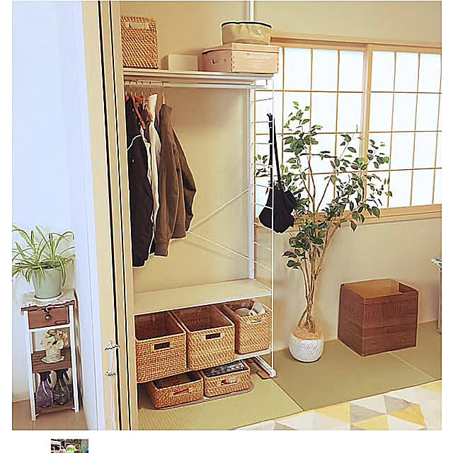 Overview,学校用品収納,学校用品の収納場所,つっぱりラックNポルダ,Nポルダ,ニトリ,和室のインテリア,和室,ナチュラル,フェイクグリーン,ナチュラルインテリア,ナチュラル雑貨,和室スペース natsuの部屋