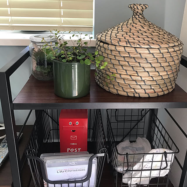 アクセントクロス,観葉植物,カフェ風,Lounge yyskの部屋