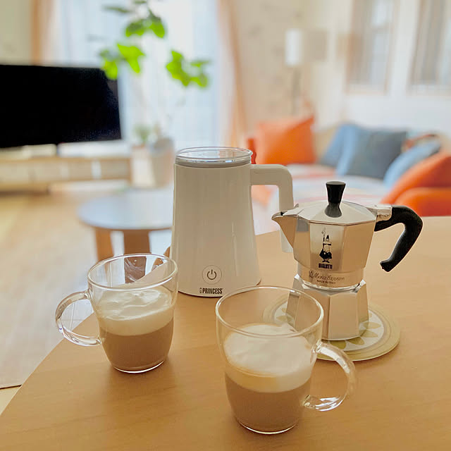マキネッタ,おうち見直しキャンペーン,ミルクフローサー,ミルクフォーマー,カフェ風インテリア,北欧ナチュラル,コーヒーのある暮らし,ナチュラルインテリア,コーヒーメーカー,RoomClipショッピング,コーヒー,My Desk,お家カフェ,おうちカフェ,カプチーノ miyuの部屋