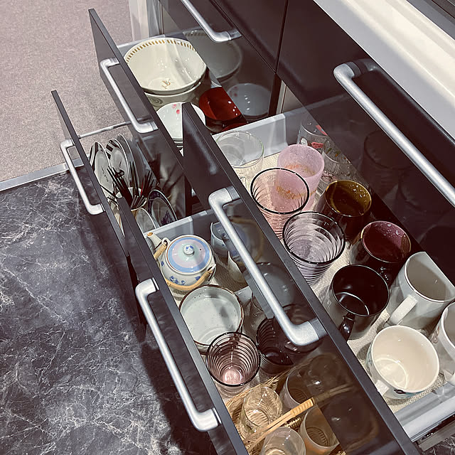 Kitchen,食器棚,暮らしの投稿,海外インテリアに憧れる,いいね&フォローありがとうございます☆,マンション暮らし kazuの部屋