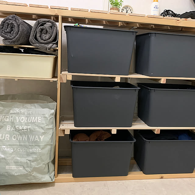 脱衣場収納棚,脱衣場,スノコ,収納アイデア,100均,ダイソー plumの部屋