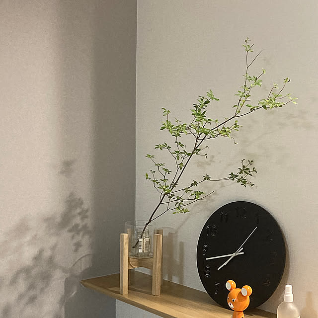Lounge,ドウダンツツジのある暮らし,アクセントクロス,北欧,北欧モダン,壁紙 junの部屋