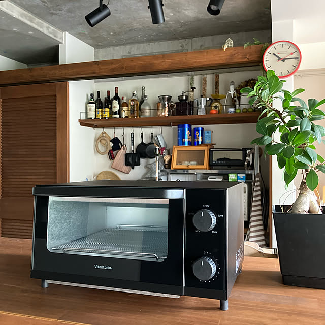 ビタントニオ,トースター,夏のスペシャルクーポン,RoomClipショッピング,NO GREEN NO LIFE,植物のある暮らし,キッチン雑貨,カウンター,Kitchen,後ろに入れ替え前のトースター写ってます kan2の部屋