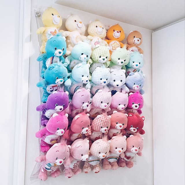 ケアベア,On Walls,ぬいぐるみ収納 aronekoの部屋