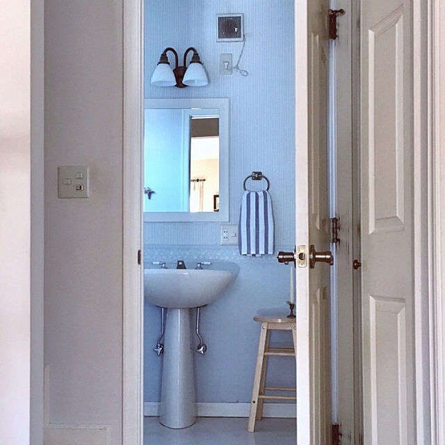 Bathroom,2018.5.19,洗面所,ナチュラル,カントリー Claraの部屋