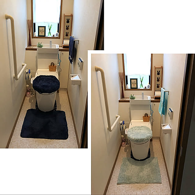 ニトリ,トイレカバー,トイレマット,イケヒコ・モニター,ヒコラー,フレグラス,消臭,い草,花のある暮らし,見ていただきありがとうございます♡,植物のある暮らし,二世帯住宅の二階,Bathroom,“いいね”ありがとうございます(^^) mocoの部屋