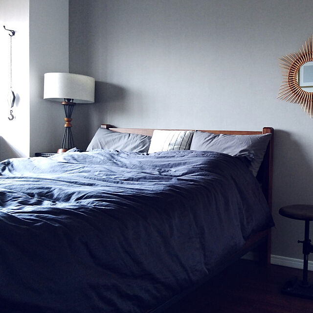 Bedroom,ニトリ,布団カバー,ベッドシーツ,防水シーツ,枕カバー usamaruの部屋