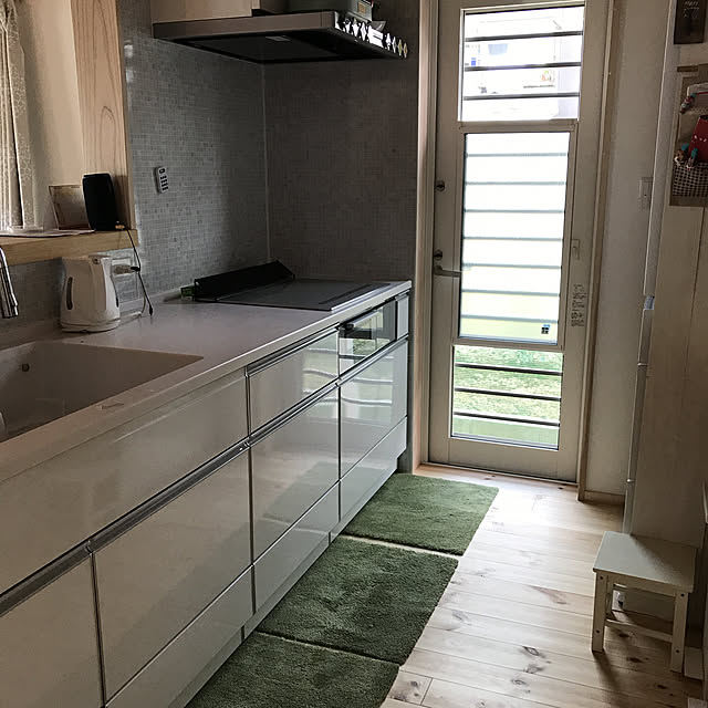 キッチンマット,ニトリ,いぬと暮らす,ナチュラル,北欧,新築,DIY,キッチン,Kitchen yoppyの部屋