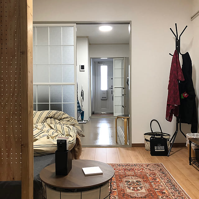Overview,生活動線,賃貸,子どものいる暮らし,収納のない部屋,ラブリコ　パーテーション omoの部屋
