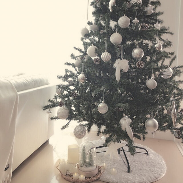 Lounge,クリスマス,クリスマスオーナメント,ニトリ♡,クリスマスツリー,ニトリ,ホワイトインテリア mi288hacchiの部屋