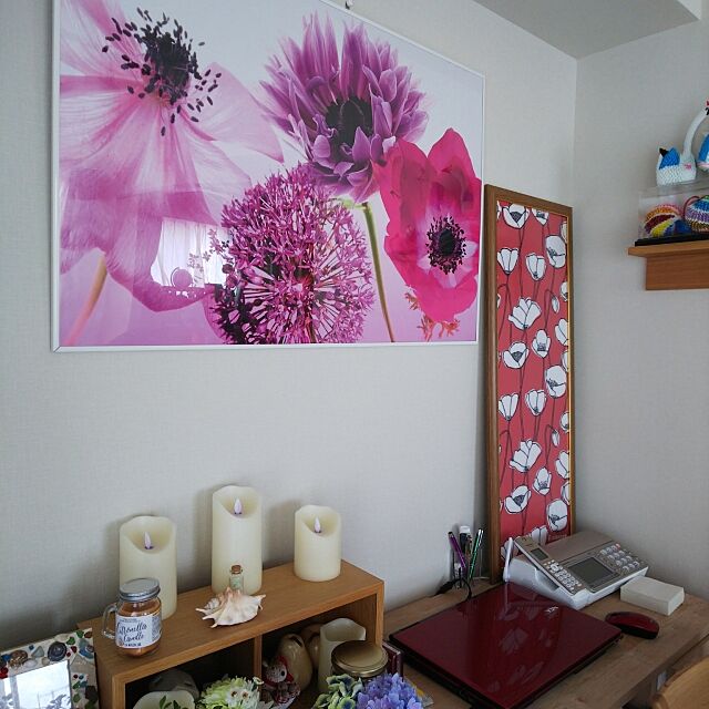 My Shelf,雑貨,ポスター♡,お花を飾る,ディノス家具 chi-hiroの部屋