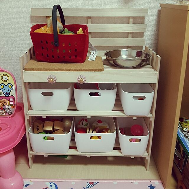 My Shelf,おもちゃ収納,セリアDIY真似っこ❤️,セリアDIY,DIY,おままごとキッチンDIY ,子供部屋女の子,こどものいる暮らし,こどもと暮らす。,セリア,セリアだらけ,セリアボックス Nanamiの部屋