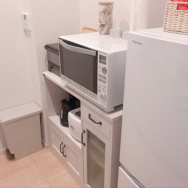 Kitchen,一人暮らし,1LDK,ニトリ,ホワイトインテリア S9800の部屋
