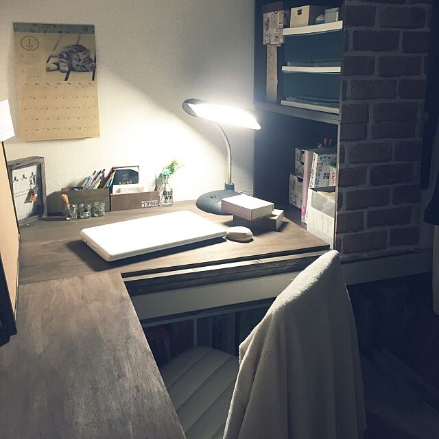 My Desk,勉強机,一人暮らし,1K,ウォークインクローゼット,大学生,賃貸でも楽しく♪,コクヨ biscoの部屋