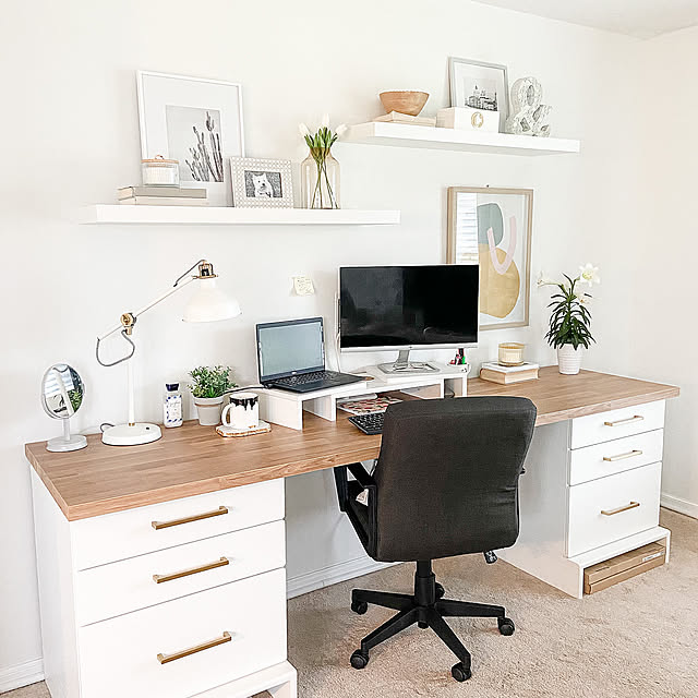オフィス,デスクワーク,ナチュラル,IKEA,My Desk Chi.yo.riiiの部屋