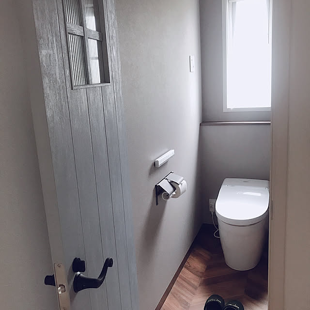Bathroom,トイレ,TOTOトイレ,ヘリーンボーン,マイホーム記録,クッションフロア,永大,ラスティックブルー,マイホーム完成 yoko.の部屋