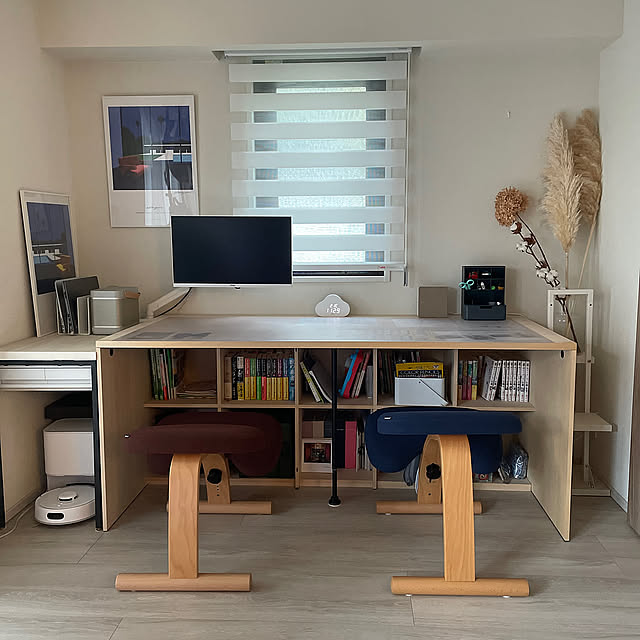 My Desk,心地よい暮らし,雑貨,北欧,北欧インテリア,癒しスペース,無印良品,収納ボックス,ナチュラル,収納ケース,DIY,スイッチボットがある生活,ドライフラワー,バランスチェア,リメイクシール,こどもと暮らす。,学習スペース,学習机,子供の勉強スペース,子供の勉強机 takae2525の部屋