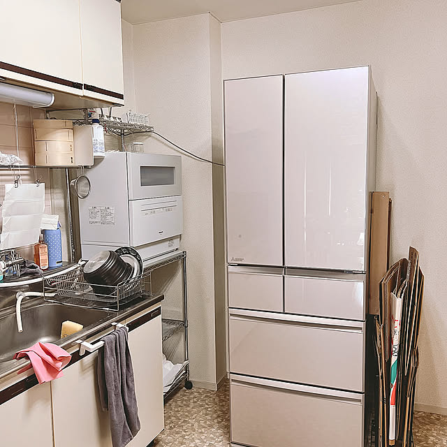 Kitchen,食洗機のあるキッチン,食洗機置き場,昭和物件,団地インテリア,団地住まい morimemeの部屋