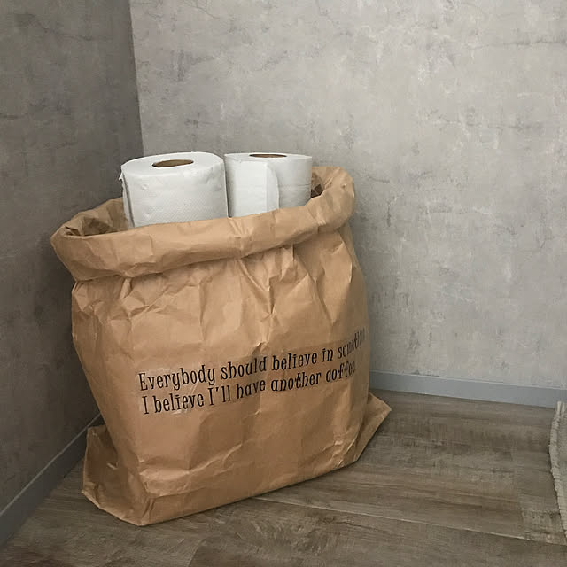 米袋収納,セリア,Bathroom,トイレットペーパー収納 miki2の部屋