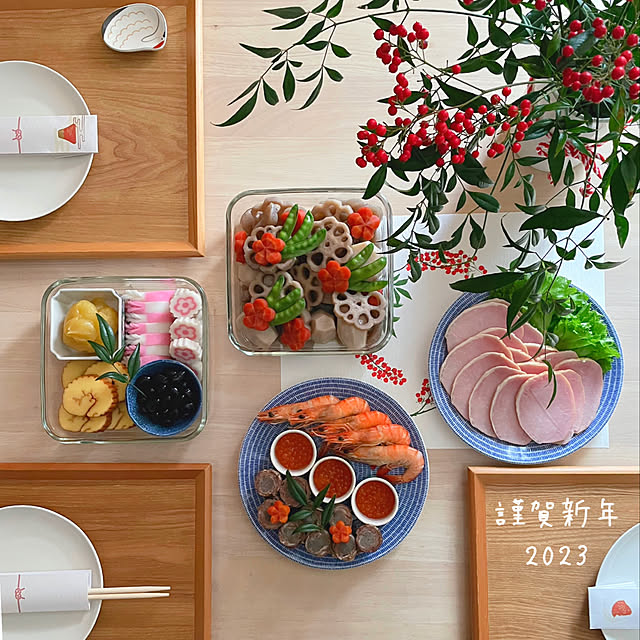 アラビア Avec 24h,お節料理,手作りお節,お正月インテリア,賃貸,賃貸アパート,マイペースすぎてすみません( ꒪⌓︎꒪),賃貸インテリア,南天,狭い我が家,RCの出会いに感謝♡,賃貸でも楽しく♪,長野県,いいね、フォロー本当に感謝です♡,My Desk hiyoの部屋