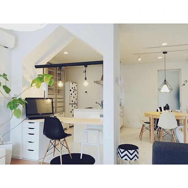 Kitchen,カフェスペース,三角,リフォーム,インスタ→pop._.smile,空間デザイン popの部屋
