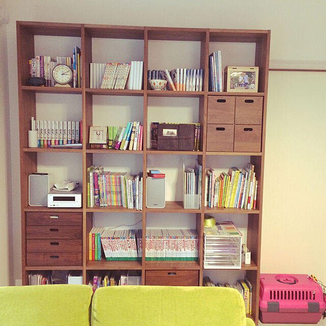 My Shelf,引っ越して2ヶ月,子どものいる生活,こどものいる暮らし,リビングダイニング,本棚,無印良品,アンティーク,中古住宅,中古住宅リフォーム ichigo_の部屋