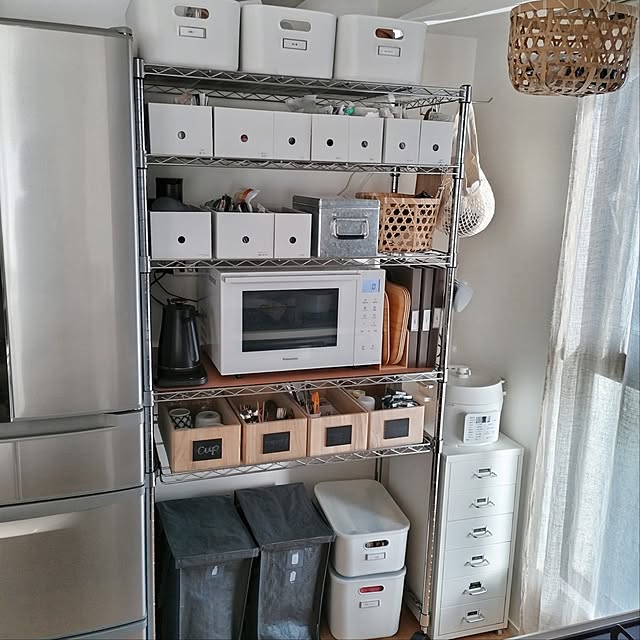 Kitchen,わが家のキッチン,シンプルな暮らし,賃貸インテリア,ミニマムに暮らしたい,こどものいる暮らし,ラク家事,浮かせる収納,無印良品,IKEA,OURHOME,持たない暮らし,ルミナススチールラック,スチールラック,キッチン収納,楽天roomに載せてます,山善くらしのeショップ,山善電気ケトル aya_blueの部屋