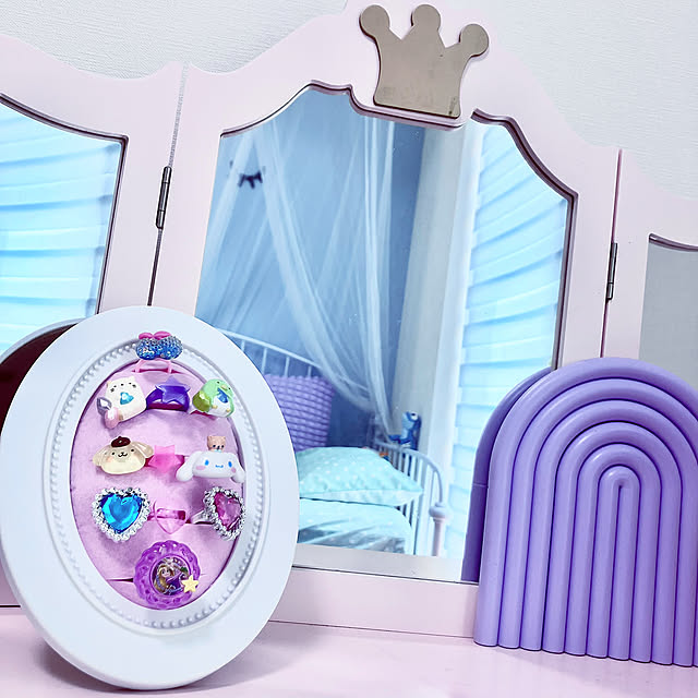 女の子,キッズルーム,かわいい,セリア,指輪収納,子どものいる暮らし,Bedroom maiの部屋