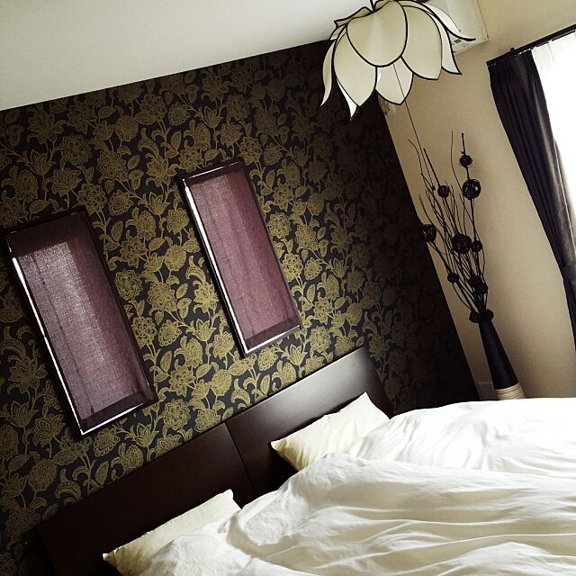 Bedroom,ロータス,アートプランツ,アジアン,アジアンインテリア kumiの部屋
