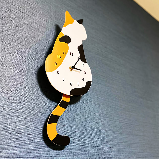 猫,時計買いました。,時計のある暮らし,時計,可愛い,三毛猫の時計,三毛猫,ニトリの時計,ニトリ,Lounge ayumiuの部屋