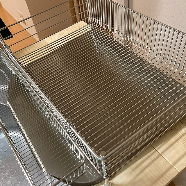 無印　パイン材シェルフ,ラバーゼ 水切りカゴ,無印良品,Kitchen,2LDK 賃貸,賃貸 Tsunanの部屋