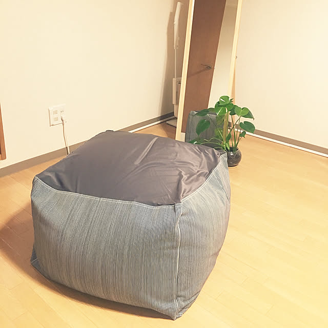 Lounge,人をダメにするソファ,体にフィットするソファ,無印良品,ナチュラル,一人暮らし,観葉植物,シンプル mantamの部屋