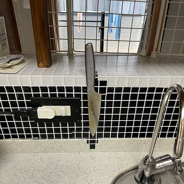 Kitchen,DIY,リメイクシート,包丁置き場,二世帯住宅の二階 kikiの部屋