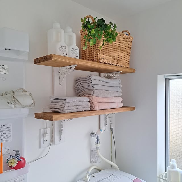 Bathroom,DIY,一人暮らし,模様替え,賃貸,1R,ひとり暮らし,賃貸アパート,賃貸でも楽しく♪,0LDK,洗面所DIY,洗面所,50㎡,築50年,スタンドバー,浮かせる収納 Ryoの部屋