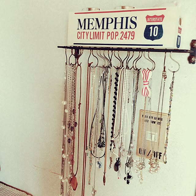 On Walls,スイッチ周り,セリア,100均,ダイソー,IKEA,和室,アクセサリー収納 mimiの部屋