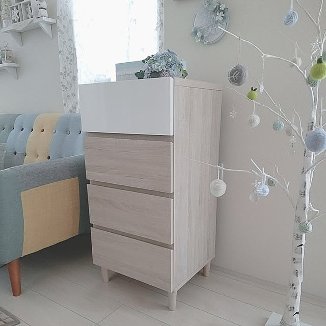 Kitchen,ウェルカムクーポンキャンペーン,ウェルカムクーポンありがとうございます♡,Room Clipショッピング,RC運営の皆様ありがとうございます♡,モニターにお付き合い頂き感謝です♡,犬のいる暮らし,２歳４ヶ月のワンコと暮らす,チワワとマルチーズのMIX,寒がりな愛犬,雑な性格,面倒くさがり,白樺ツリー 120センチ,ハンドメイド,リメイク,ボックスティッシュカバー手作り,パッチワークソファー,HELM(ヘルム)チェスト,４５cm幅,オークナチュラル,組み立て家具,主人に組み立ててもらいました PAOの部屋