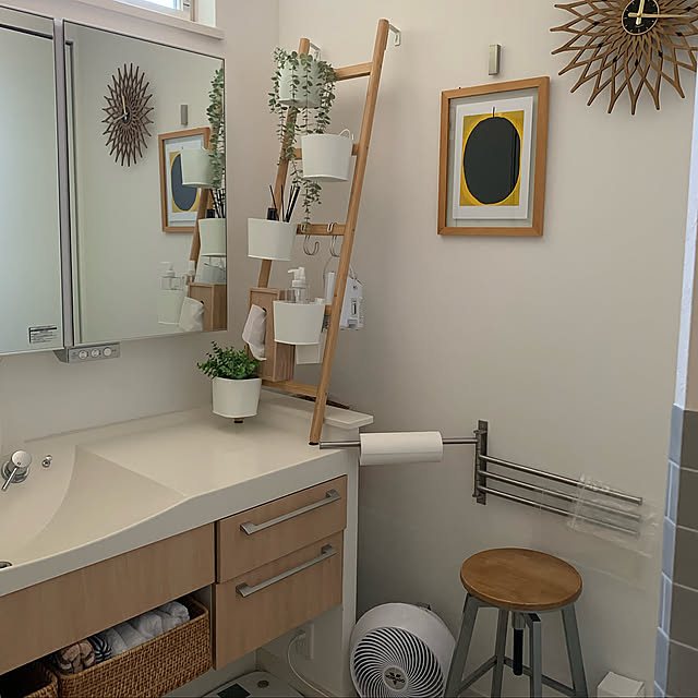 Panasonic洗面台,IKEA,ラダーラック,セキスイハイム　ドマーニ,Bathroom kamomeの部屋