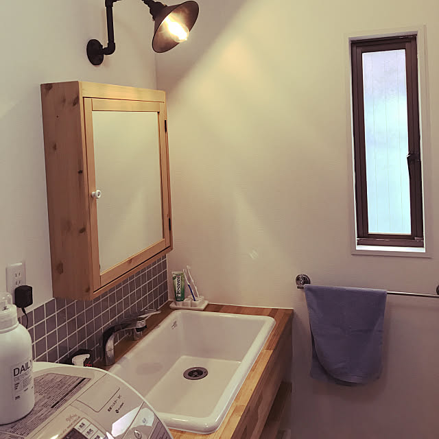 Bathroom,SK106,壁紙屋本舗,DIY,IKEA,ハンドメイド,自分で取り付け arkwkzyの部屋