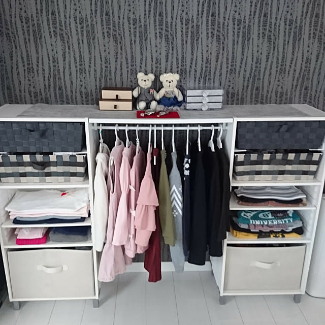 My Shelf,カラーボックス DIY,収納,100均,DIY,子供服収納,モノトーン tmaaの部屋