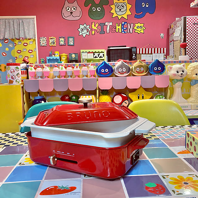 派手,おうち見直しキャンペーン,アメリカンポップ,カラフルな部屋,オイルポット,カラフル好き,カラフルインテリア,カラフルポップ,リビングインテリア,カラフル,RoomClipショッピング,BRUNO,海外インテリアに憧れる,派手好き,Overview nonaso113の部屋