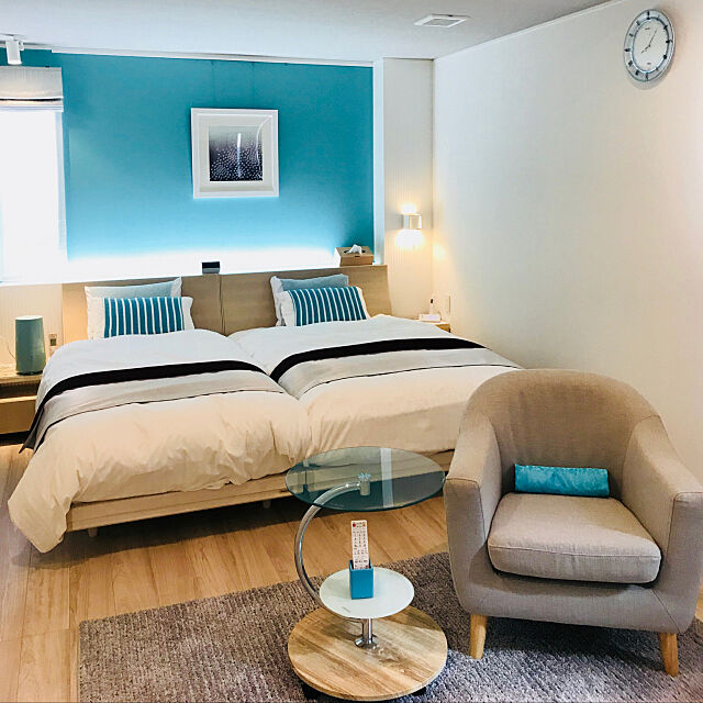 Bedroom,ホテルライク,ニトリ,照明,お洒落,リゾート風,雑貨 chii_w35の部屋