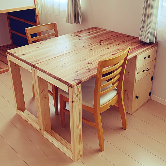 杉無垢,勉強机,学習机,子供部屋,一生ものの家具,DIY,My Desk marponの部屋