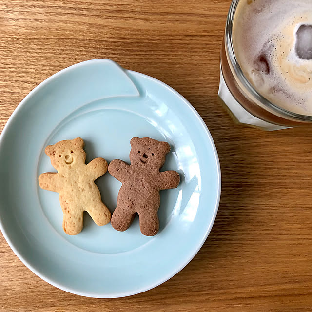 くまさん,クッキー,カフェラテ,白山陶器,ティータイム,IKEA,ニトリ,My Desk mutsuの部屋