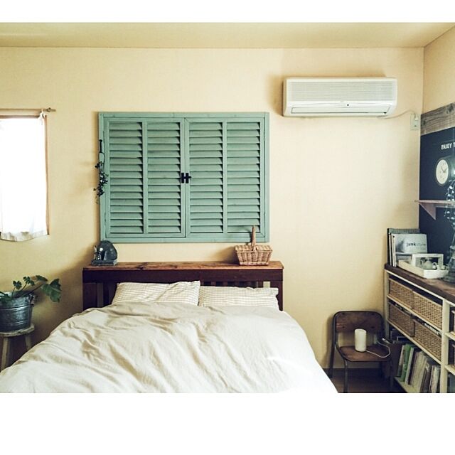 Bedroom,DIY,黒板塗装 makoroの部屋